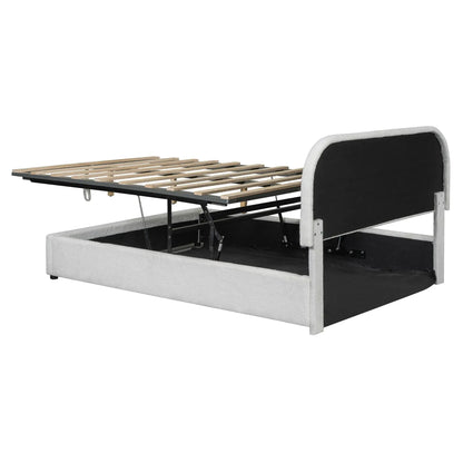 Upholstered Platform Bed With Hydraulic Storage