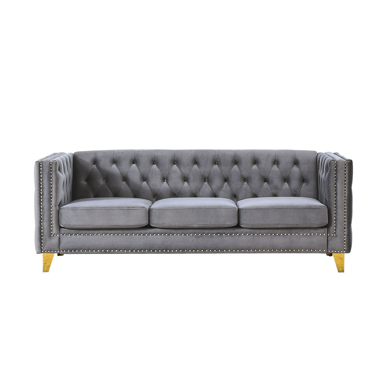 Upholstered Chesterfield Sofa for Living Room