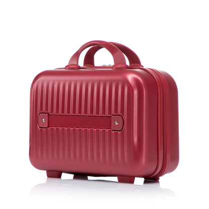 Red ABS spinner luggage with ribbed exterior and top handles HouseOfZazla on Tampa Home & Garden Store