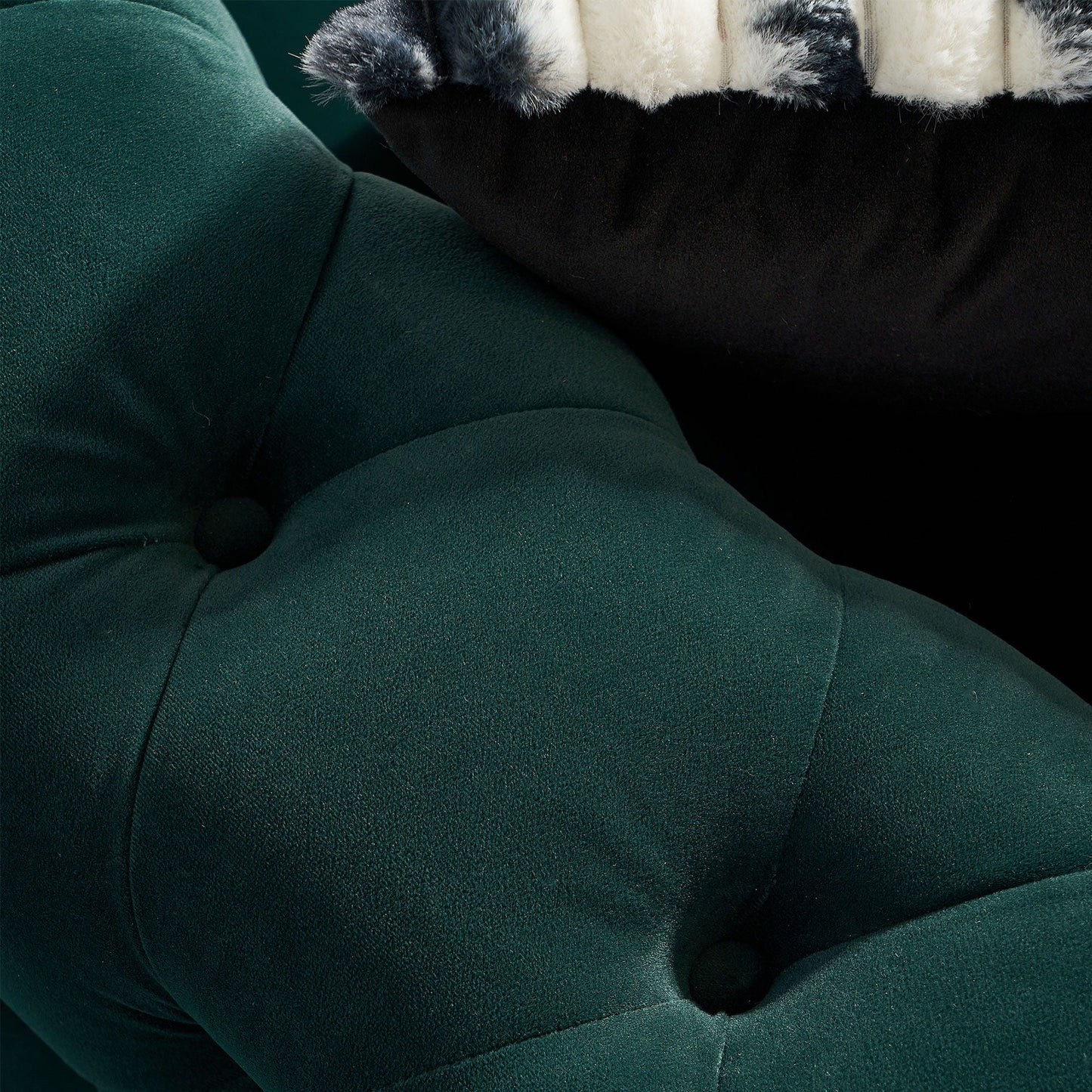 Modern Chesterfield Tufted Sofa and Metal Legs
