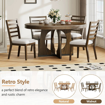 Round Dining Table Set for 4 with Chairs