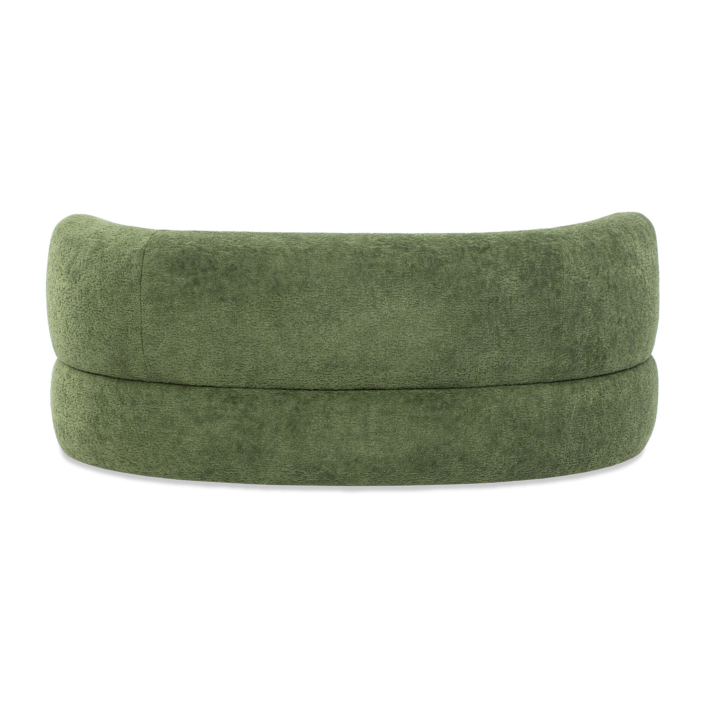 Shep 36-inch curved dog sofa bed moss green fleeced teddy HouseOfZazla pet bed on Tampa Home & Garden Store