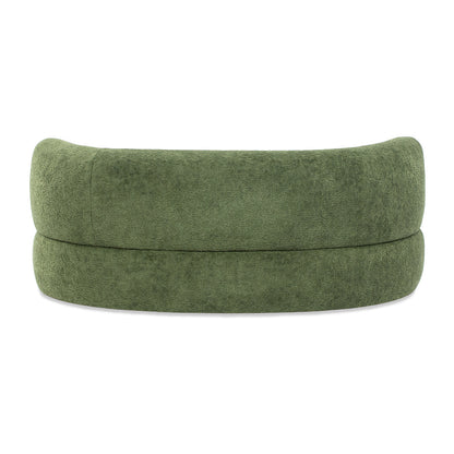 Shep 36-inch curved dog sofa bed moss green fleeced teddy HouseOfZazla pet bed on Tampa Home & Garden Store