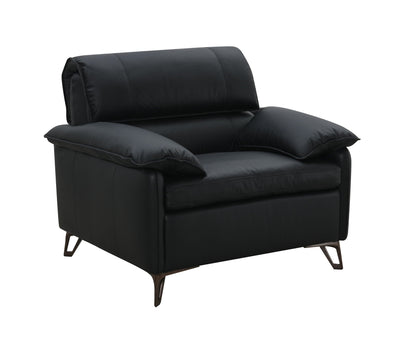 Black top-grain leather arm chair with plush cushions by HouseOfZazla on Tampa Home & Garden Store
