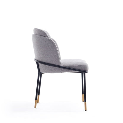 Flor Dining Chair with Twill Weave Upholstery in gray, side chair by HouseOfZazla on Tampa Home & Garden Store