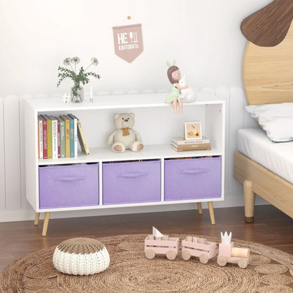 Bookcase with Collapsible Drawers Book Display