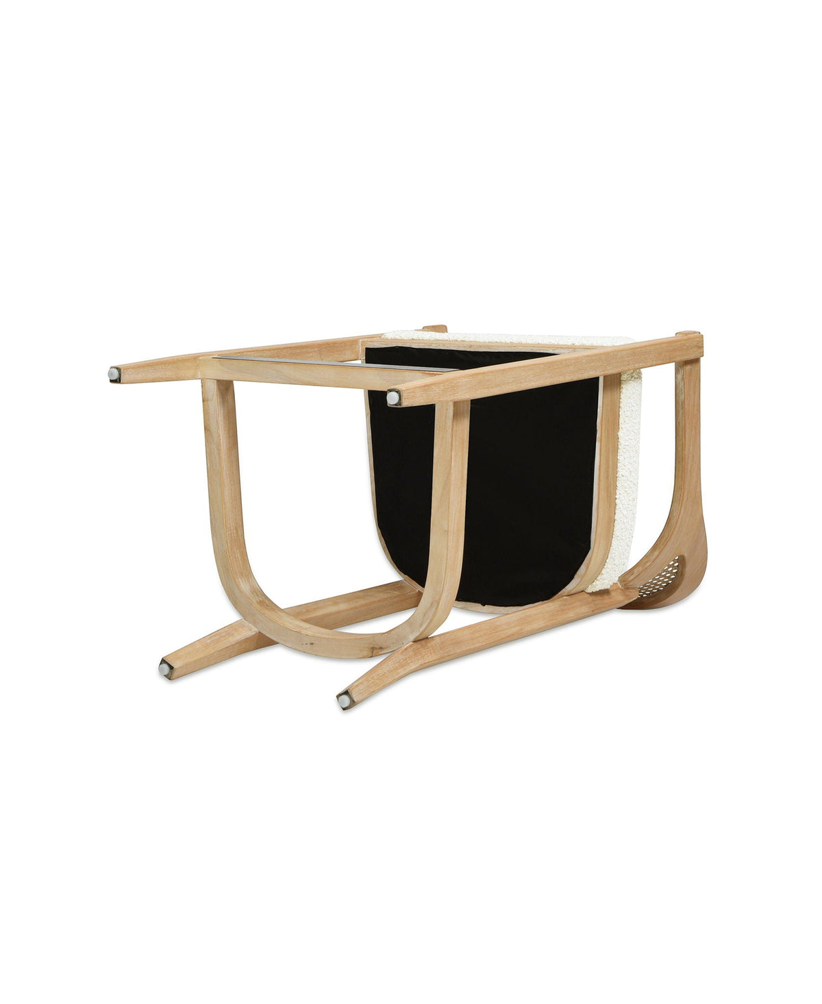 Cane Back Counter Stool, barrel back, black fabric seat on light wood frame HouseOfZazla on Tampa Home & Garden Store