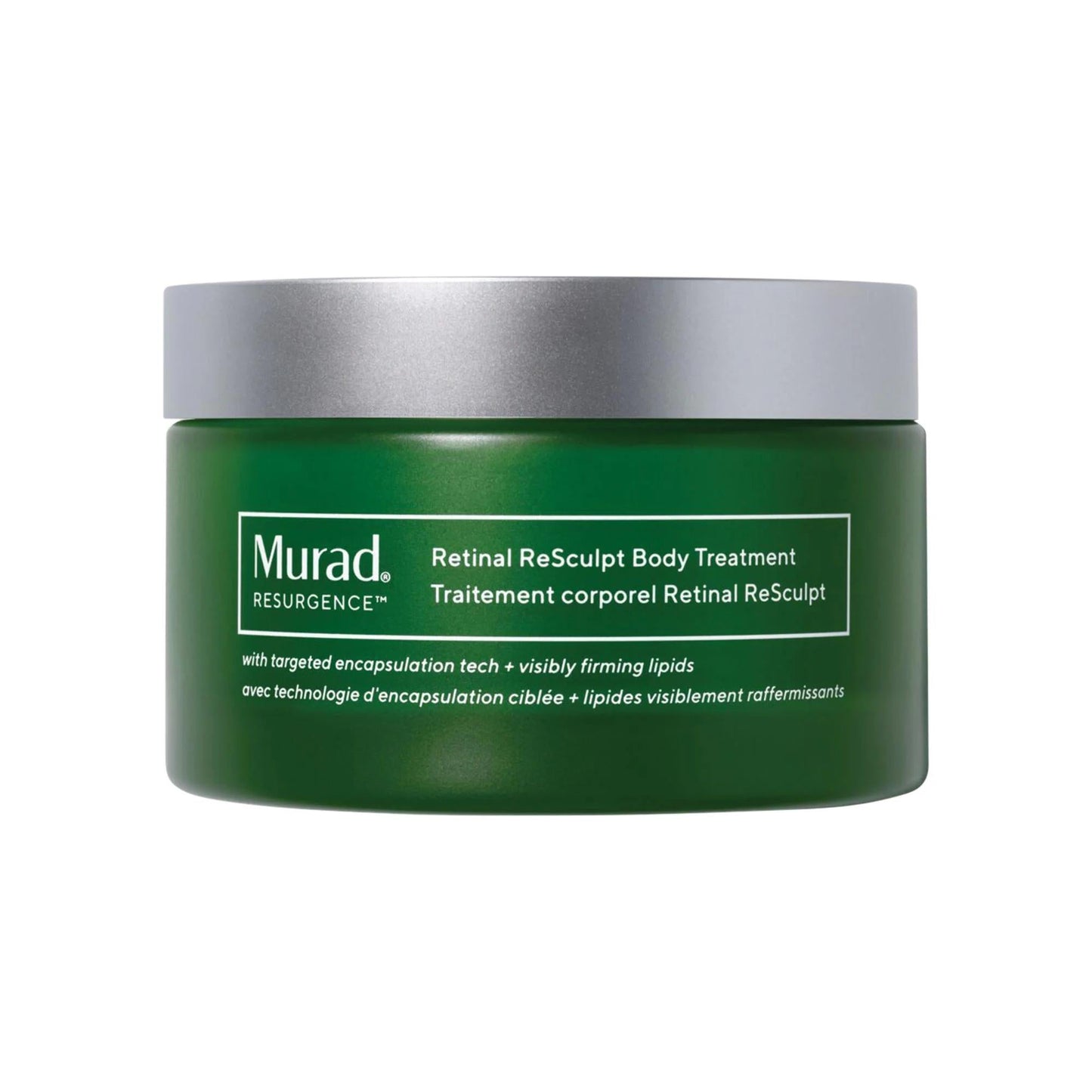 Murad Retinal ReSculpt Body Treatment jar, green container with silver cap on Tampa Home & Garden Store