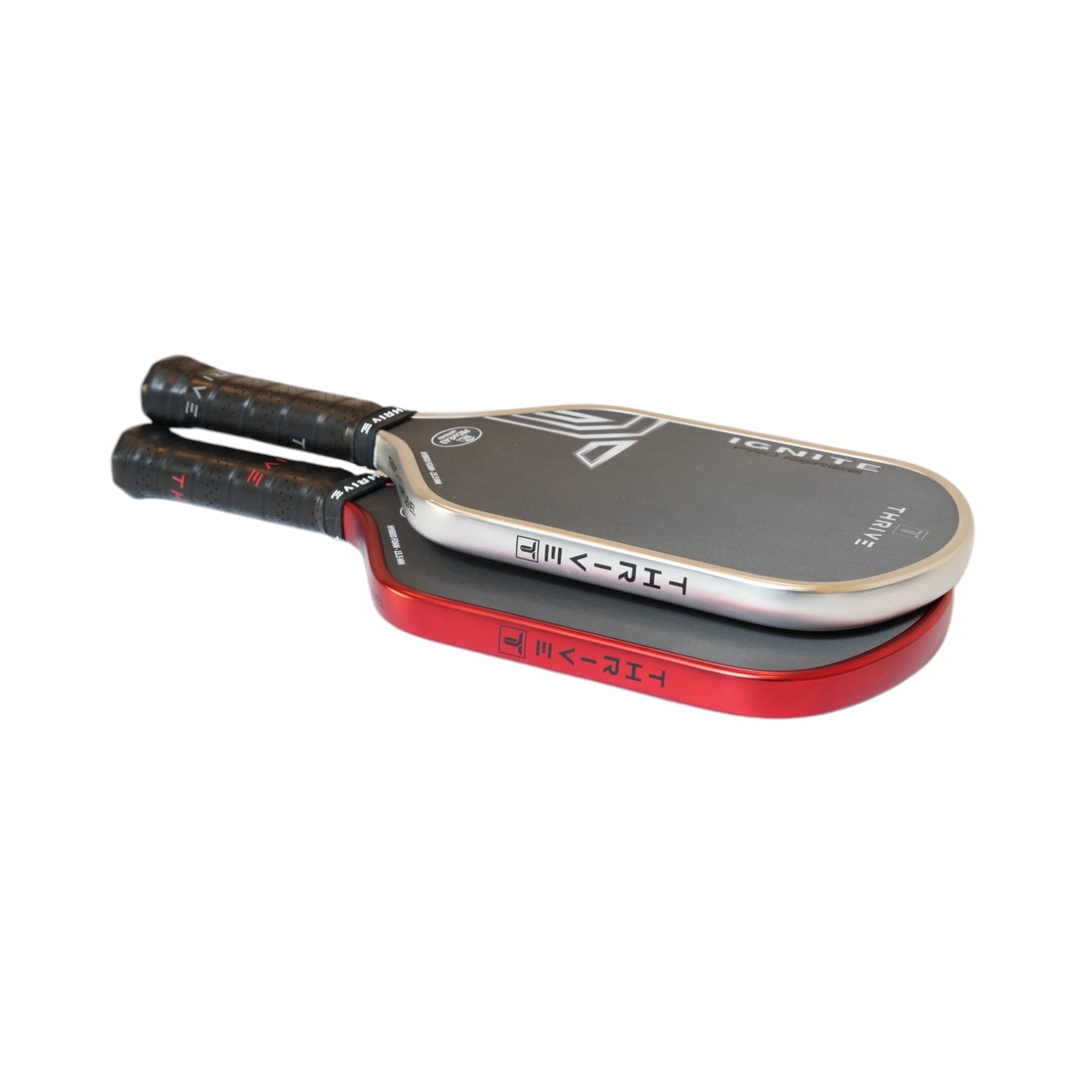 Thrive Pickleball Ignite Hybrid Foam paddles, set of 2 in red and gray with black grips on Tampa Home & Garden Store