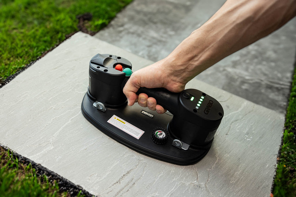 GRABO V2 Cordless Vacuum Suction Gripster black handheld tool by GRIP TECH TOOLS with green LED on Tampa Home & Garden Store