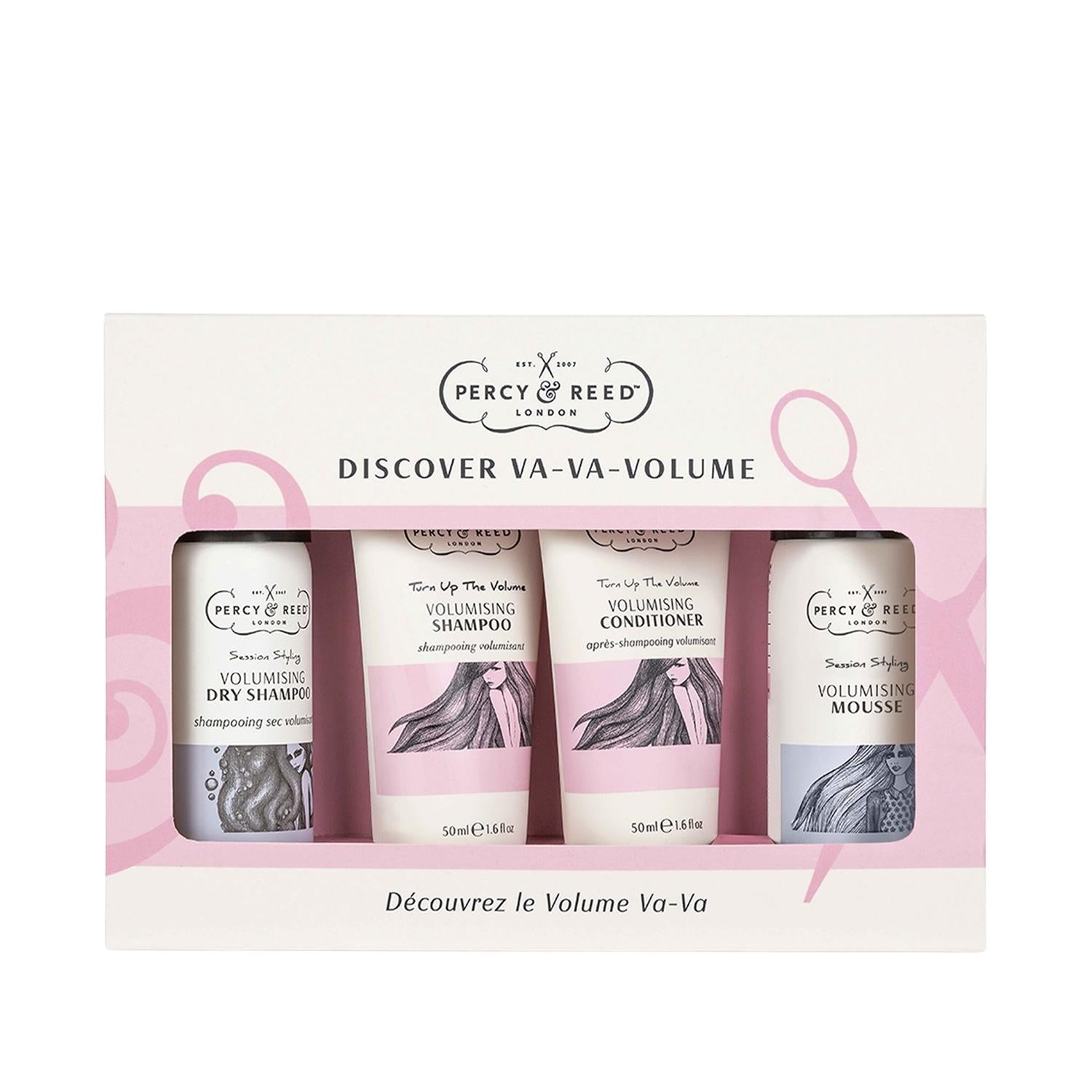 Percy & Reed Va-Va-Volume four-piece set with volumising shampoo conditioner mousse dry shampoo on Tampa Home & Garden Store