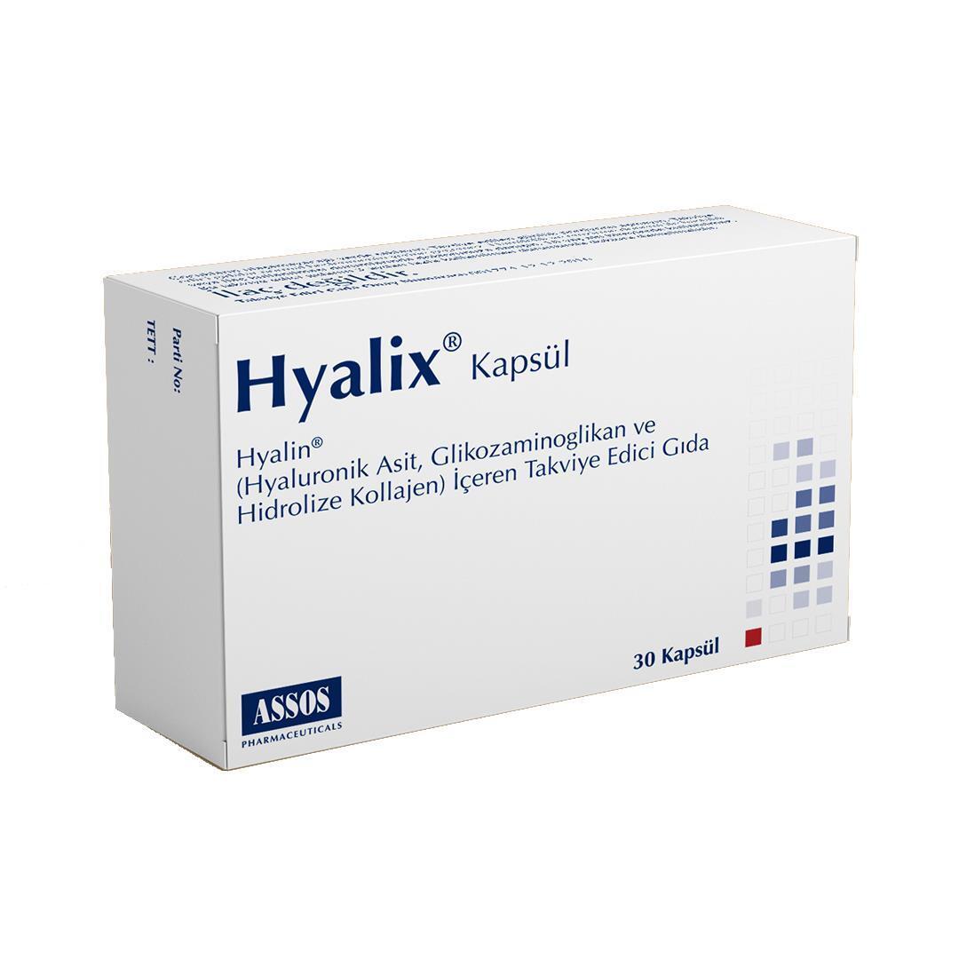 Hyalix kapsül supplement box with hyaluronic acid and hydrolyzed collagen, 30 kapsül ASSOS Pharmaceuticals on Tampa Home & Garden Store