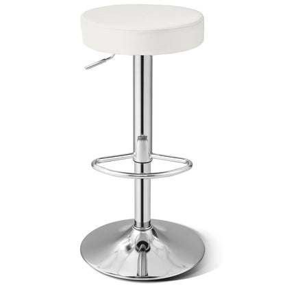 1 PC Round Bar Stool Adjustable Swivel Pub Chair-Black
