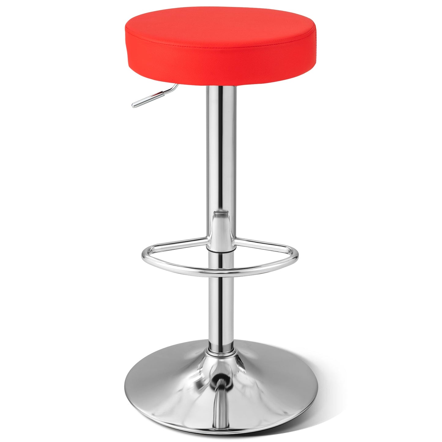 1 PC Round Bar Stool Adjustable Swivel Pub Chair-Black