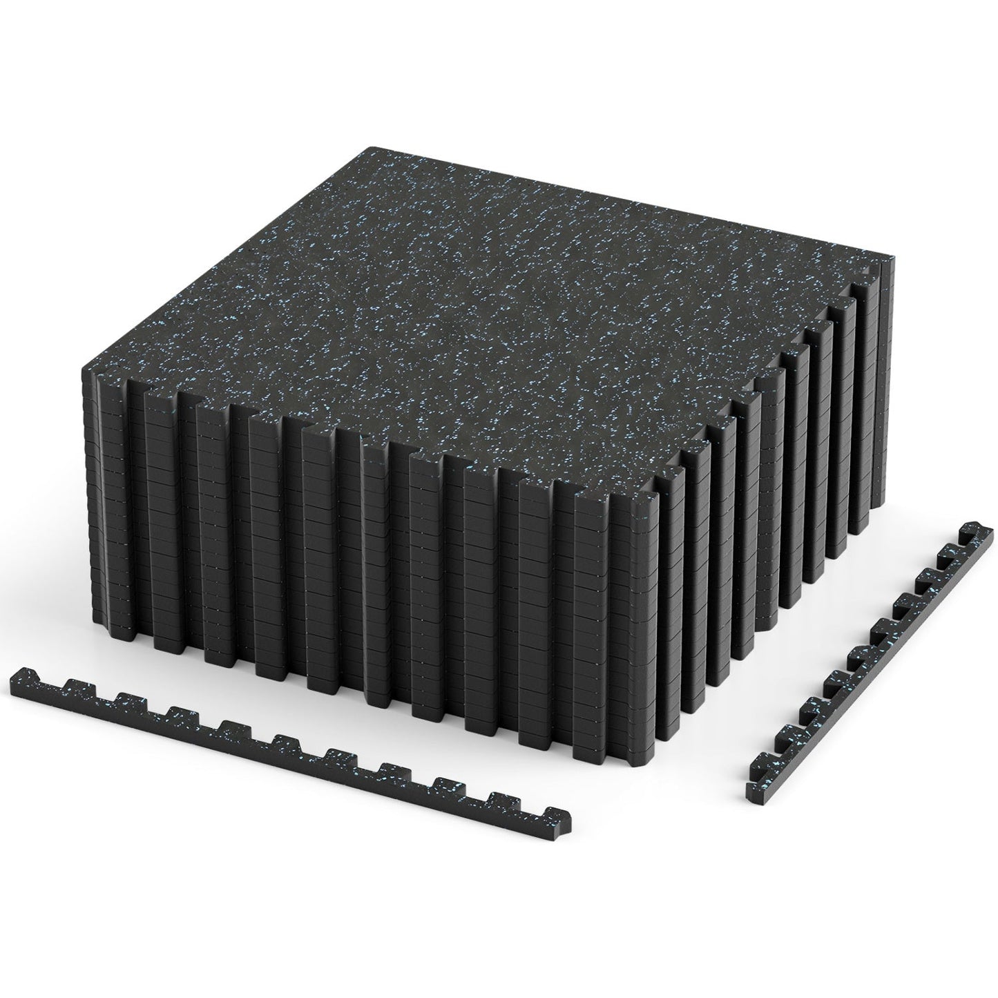 Interlocking Rubber Exercise Mat 70 Sq Ft Borders