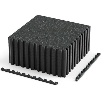 Interlocking Rubber Exercise Mat 70 Sq Ft Borders