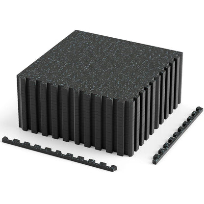 Interlocking Rubber Exercise Mat with Borders