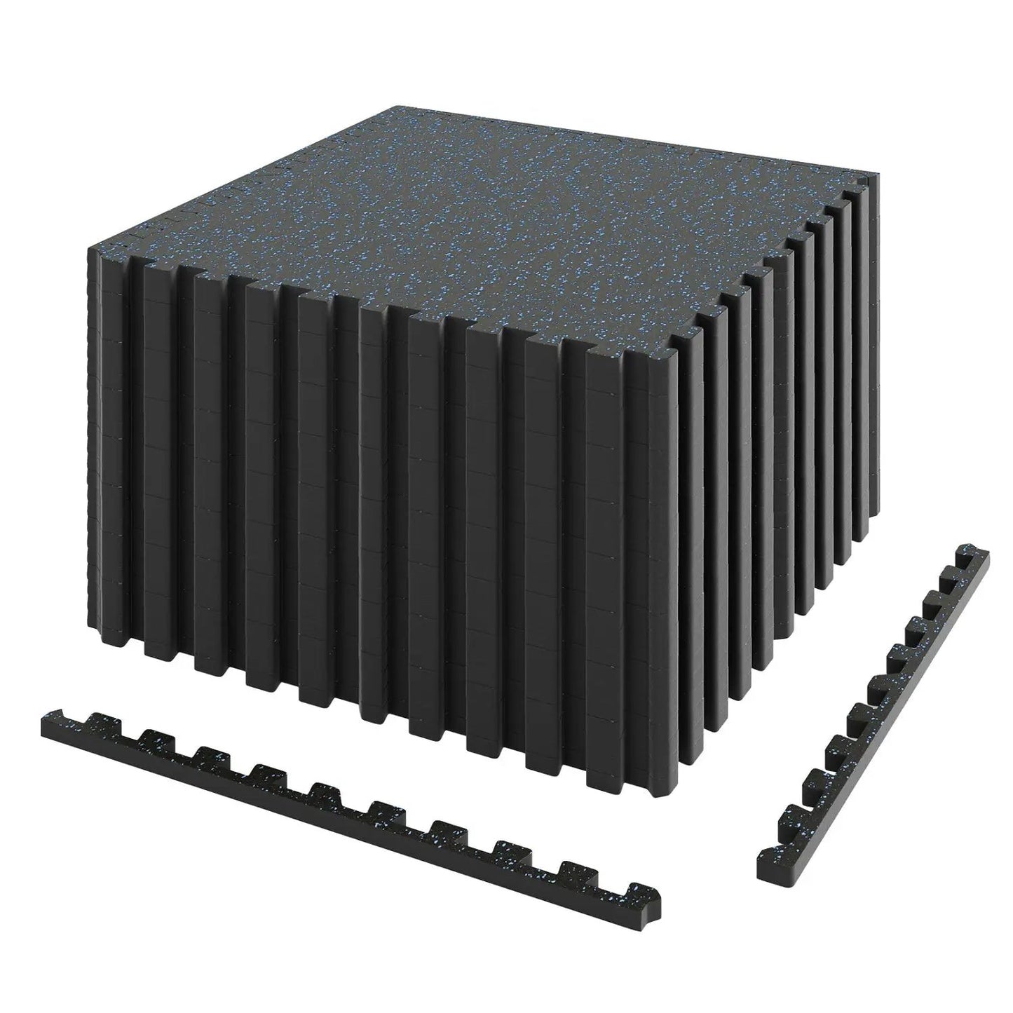 Interlocking Rubber Exercise Mat Set 48 Sq Ft