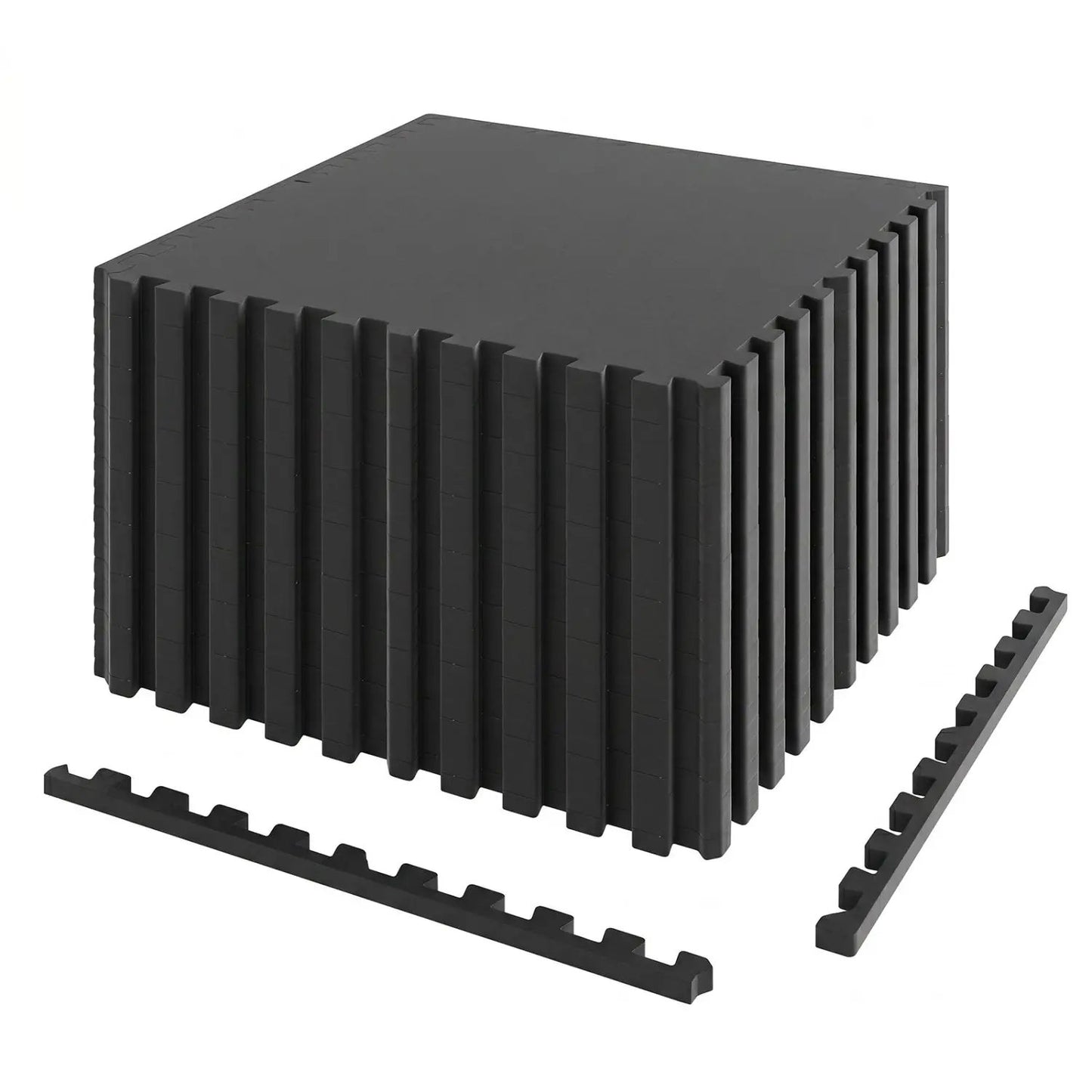 Interlocking Rubber Exercise Mat Set 48 Sq Ft