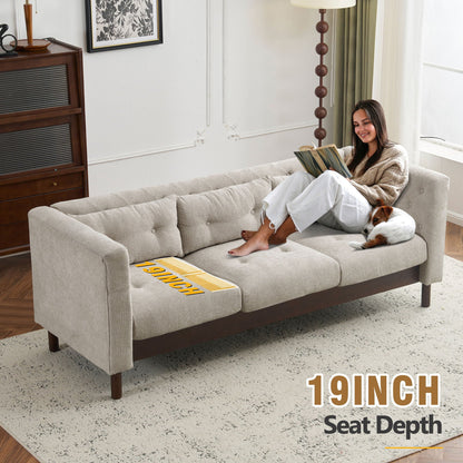 Luxurious Tufted Upholstered Living Room Sofa