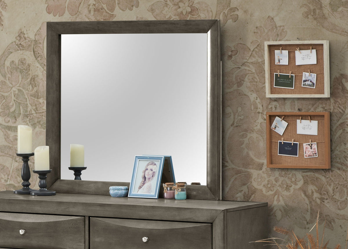 Modern design wall mirror with high quality glass in dark gray metal frame HouseOfZazla on Tampa Home & Garden Store