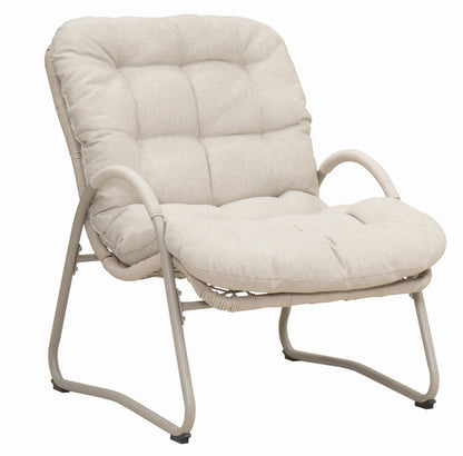 Outdoor Iron and Wicker Three Piece Patio Set