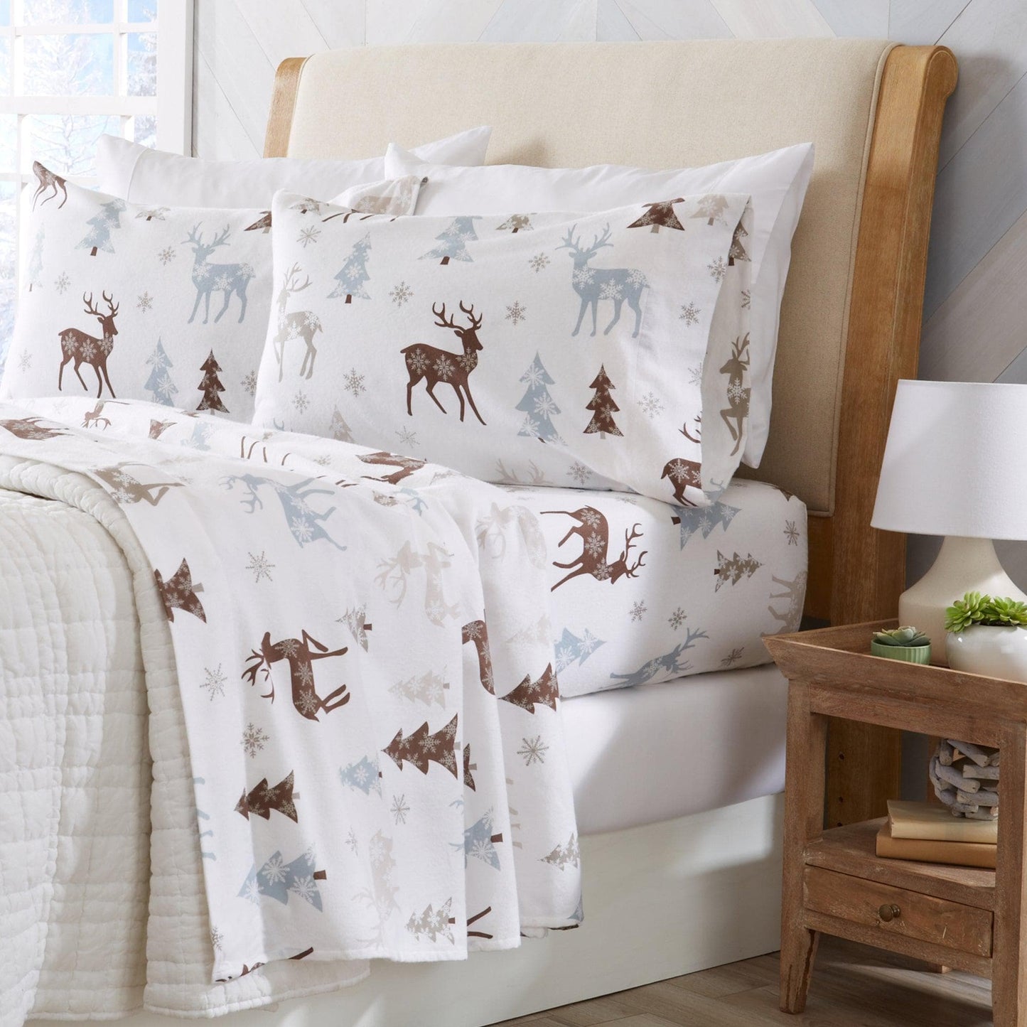 Classic Turkish Cotton Flannel Sheet and Pillow