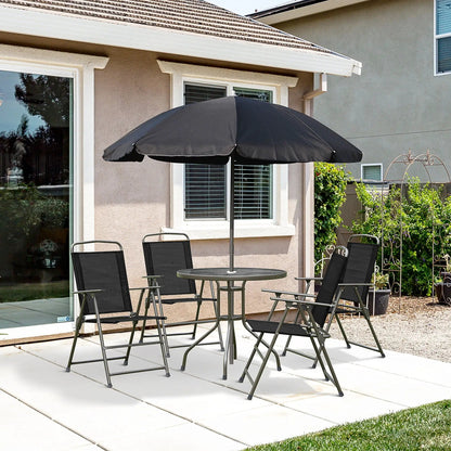 Outsunny Patio Dining Set with Table Umbrella