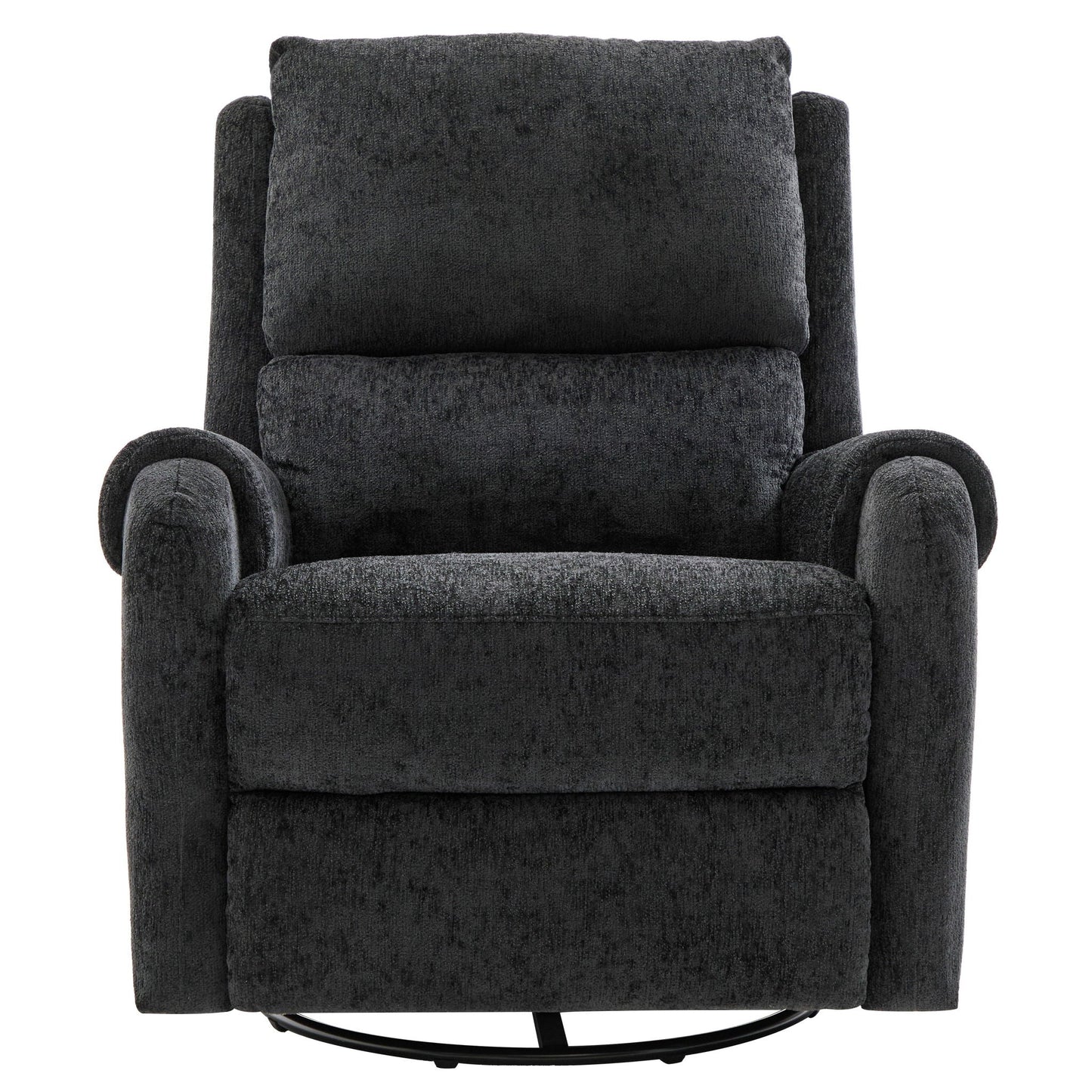 HouseOfZazla manual recliner massage chair with swivel rocker in charcoal gray textured fabric on Tampa Home & Garden Store