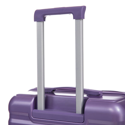 HIFINE Tourist 3-Piece ABS spinner luggage set purple with extended telescoping handle on Tampa Home & Garden Store