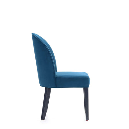 Dining chair set of 2 blue velvet with beech wood frame by HouseOfZazla on Tampa Home & Garden Store