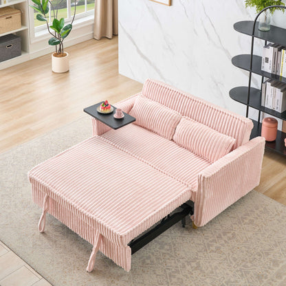 Pull Out Sofa With Movable Table and Usb Ports