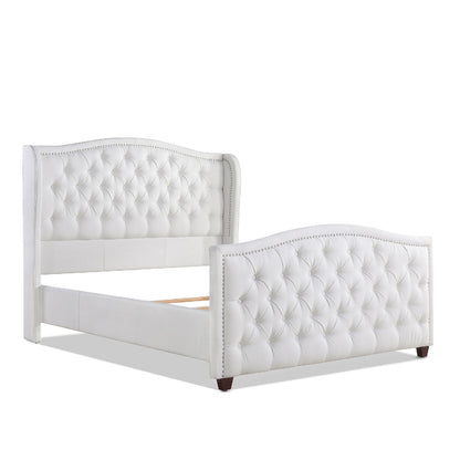 Solid Upholstered Bed Frame and Headboard Set