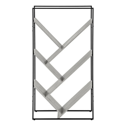 3-tier etagere with black metal frame and light wood diagonal cross shelves on Tampa Home & Garden Store