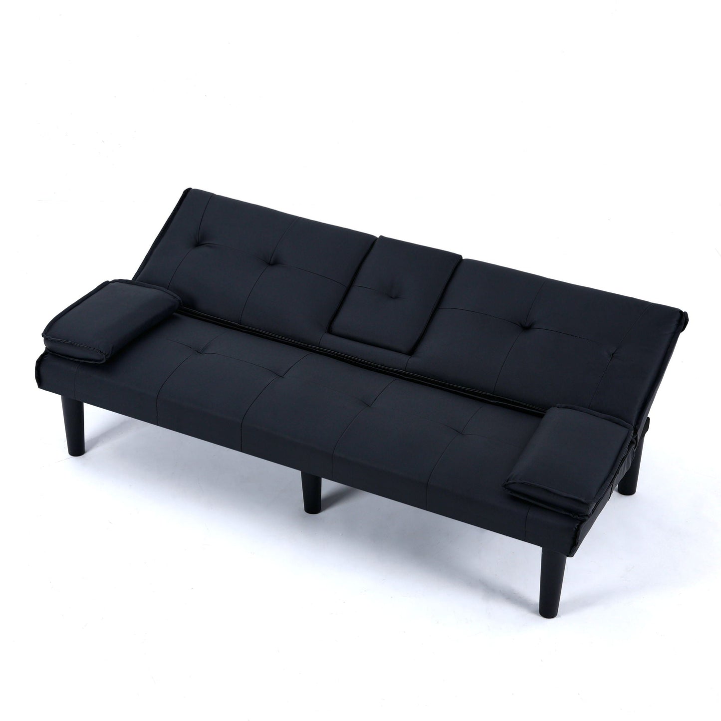 Compact Foldable Sofa Bed and Cup Holder