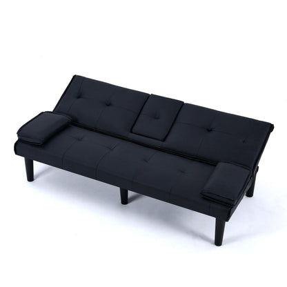 Compact Foldable Sofa Bed and Cup Holder