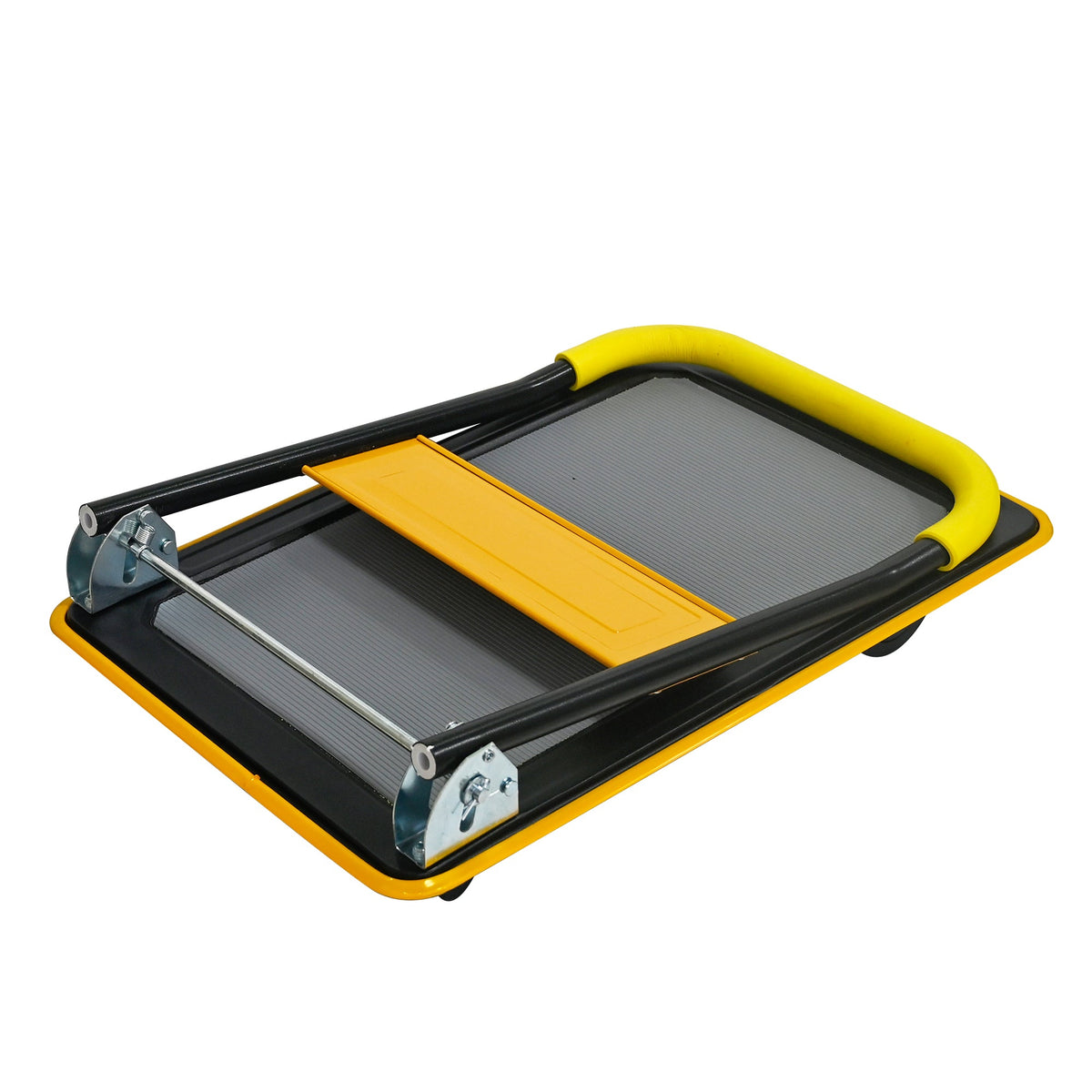 330lbs Heavy Duty Flatbed Cart with Folding Platform, yellow frame & gray deck, HouseOfZazla on Tampa Home & Garden Store