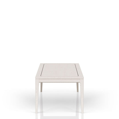 Expandable dining table with metal inlay in vanilla white by HouseOfZazla on Tampa Home & Garden Store