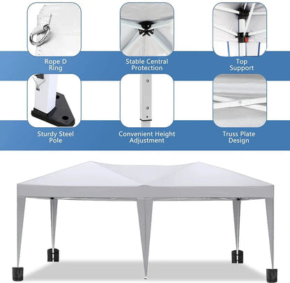 10x20 Ez Pop Up Canopy with 6 removable sidewalls and carry bag by Unique Piece Furniture; frame on Tampa Home & Garden Store