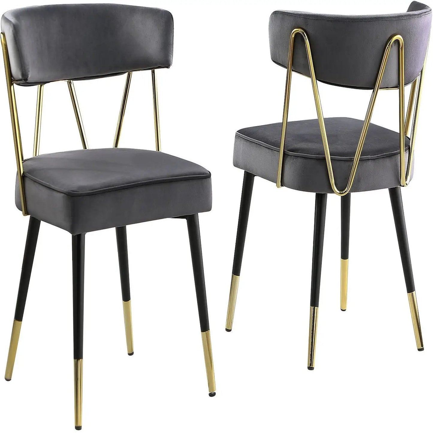 Glam Dining Chairs Set of Two Modern Luxury