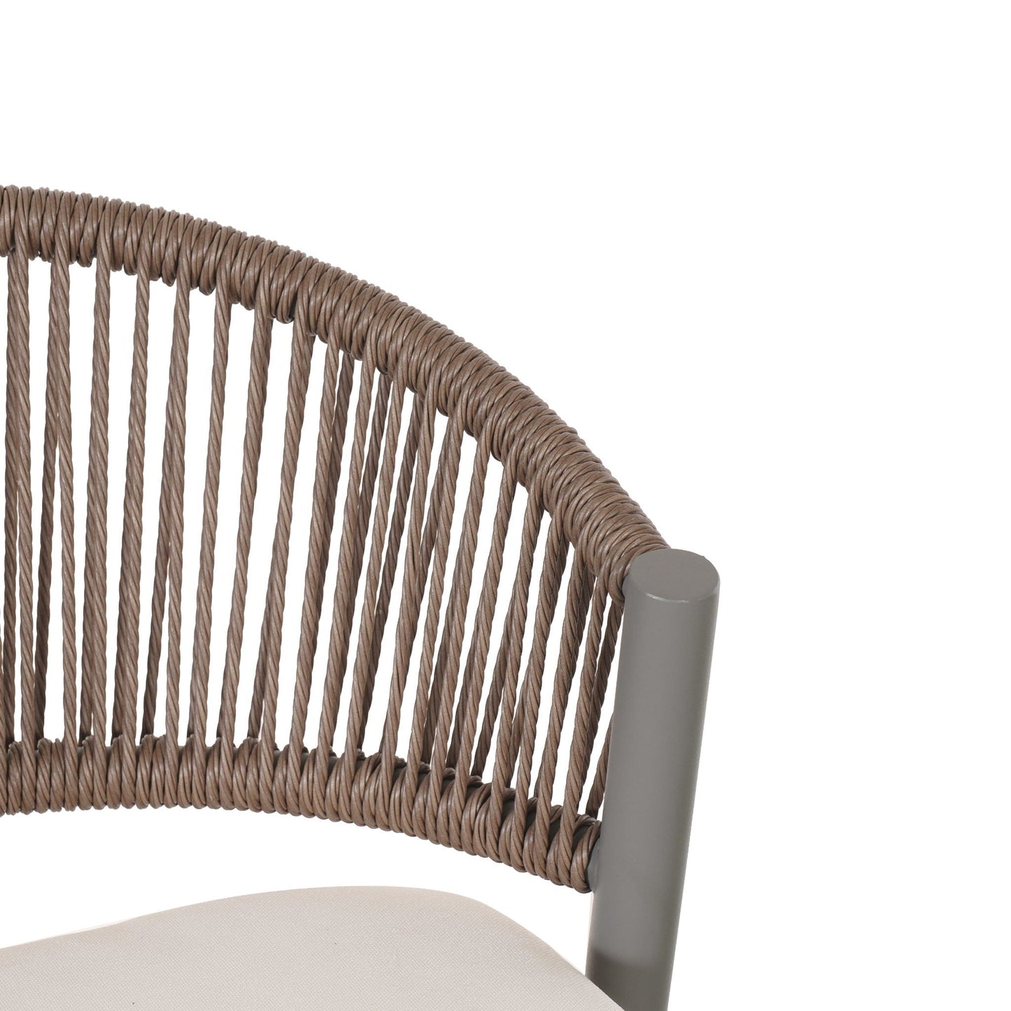 Outdoor Bar Stools With Scallop Cushion And Frame