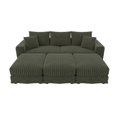 Convertible Sofa With Deep Seat and Pillows