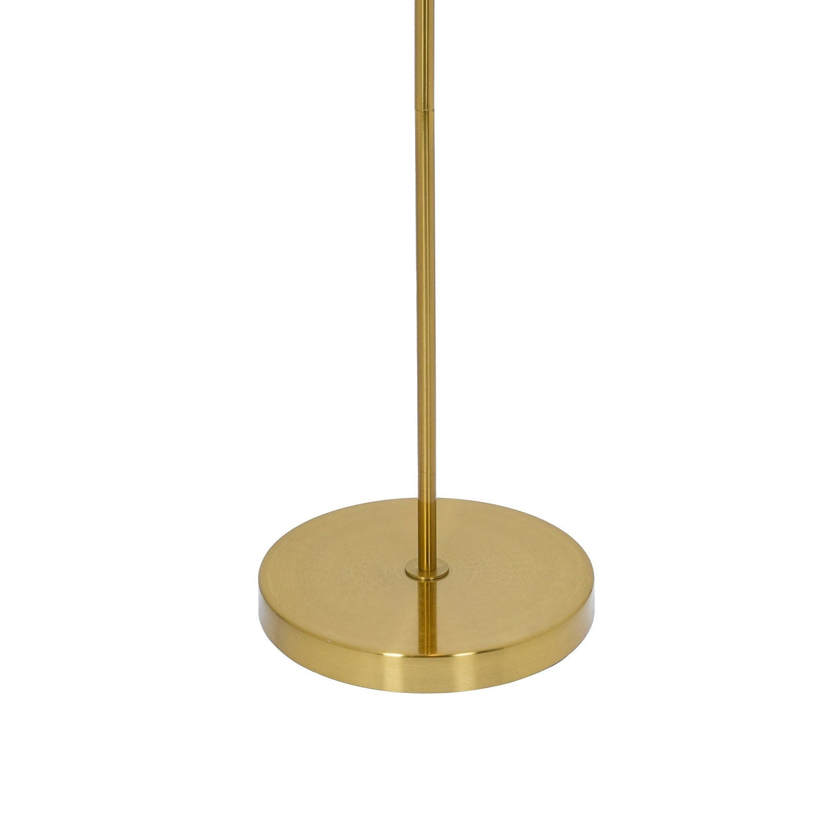 Spectra tall corner floor lamp gold with round base and slender stem on Tampa Home & Garden Store