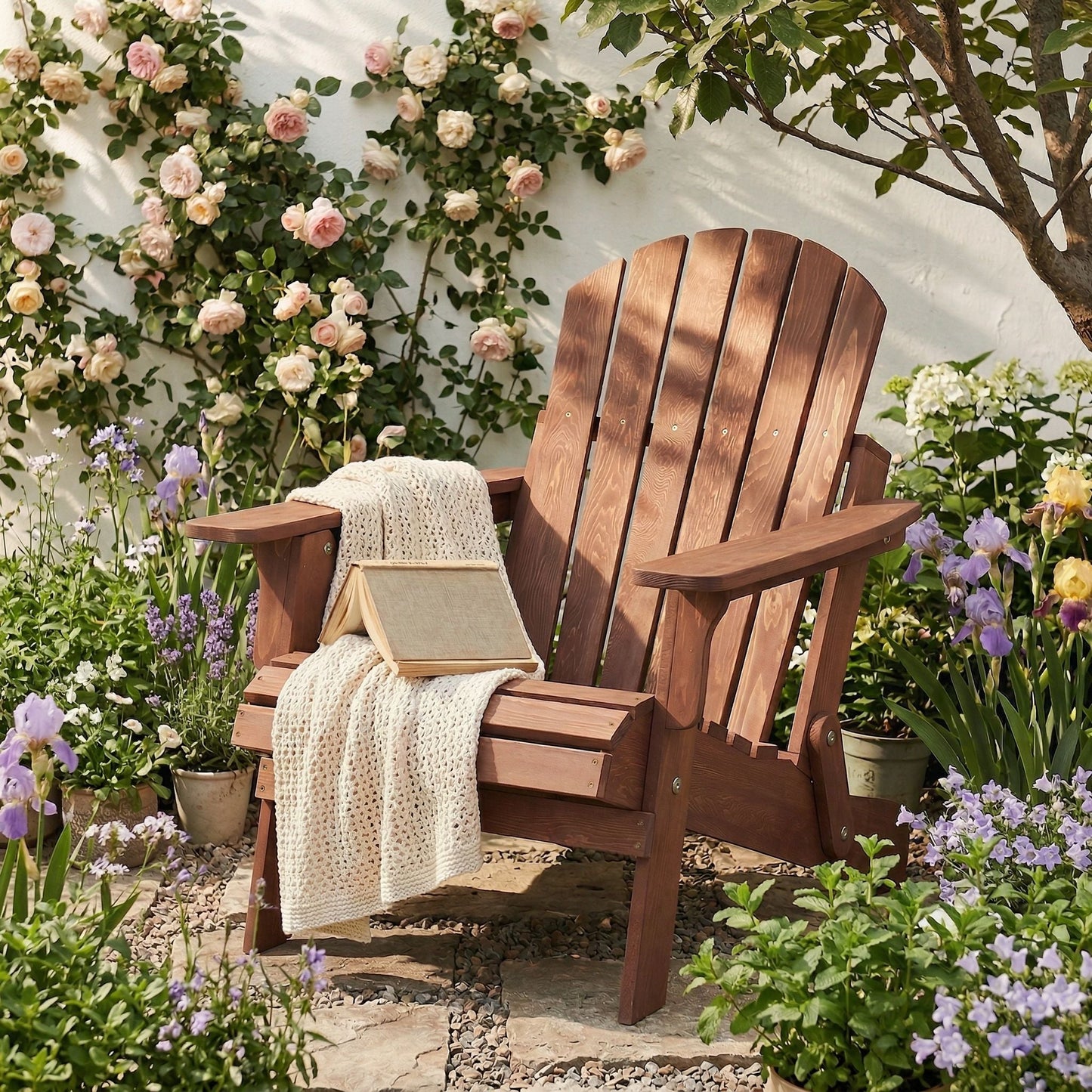 Oversized Folding Adirondack Chair for Patio