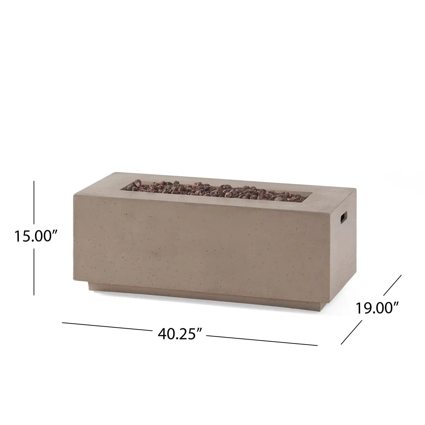 Contemporary Outdoor 40,000 Btu Propane Fire Pit by HouseOfZazla, concrete block style on Tampa Home & Garden Store
