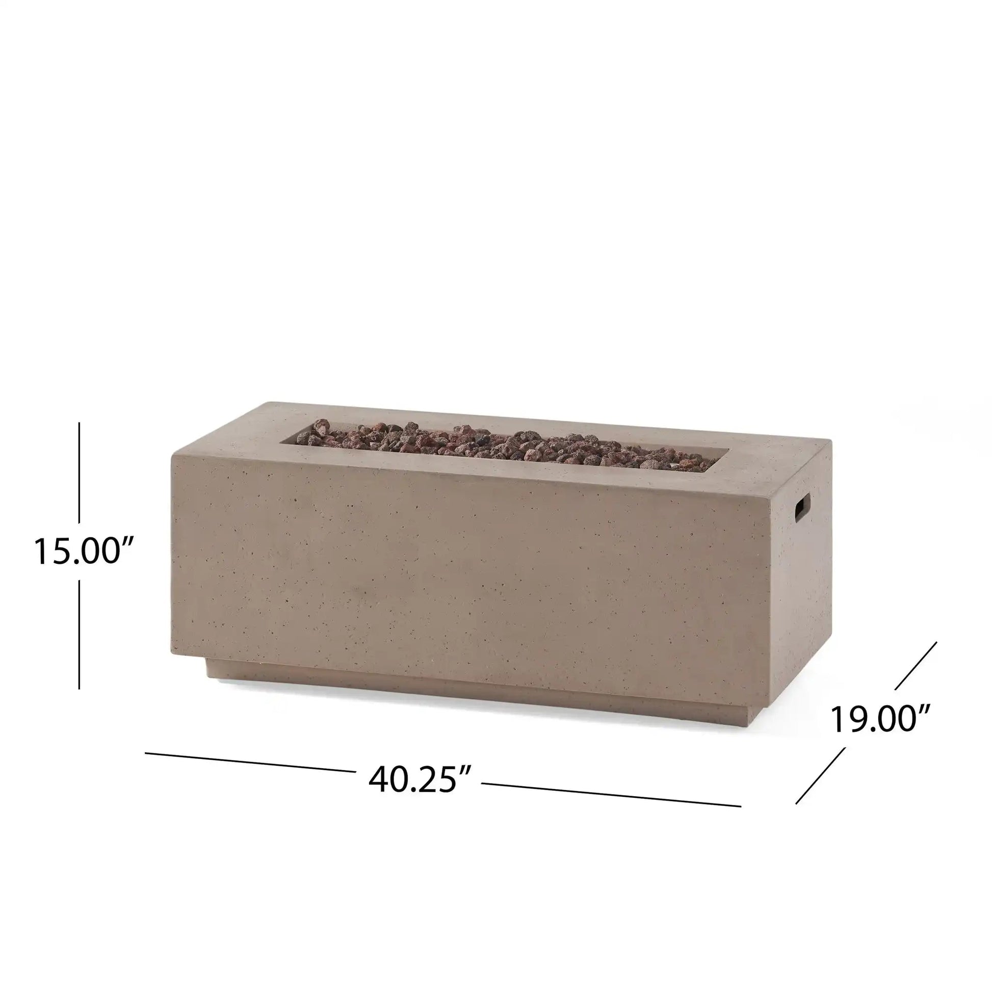 Contemporary Outdoor 40,000 Btu Propane Fire Pit by HouseOfZazla, concrete block style on Tampa Home & Garden Store