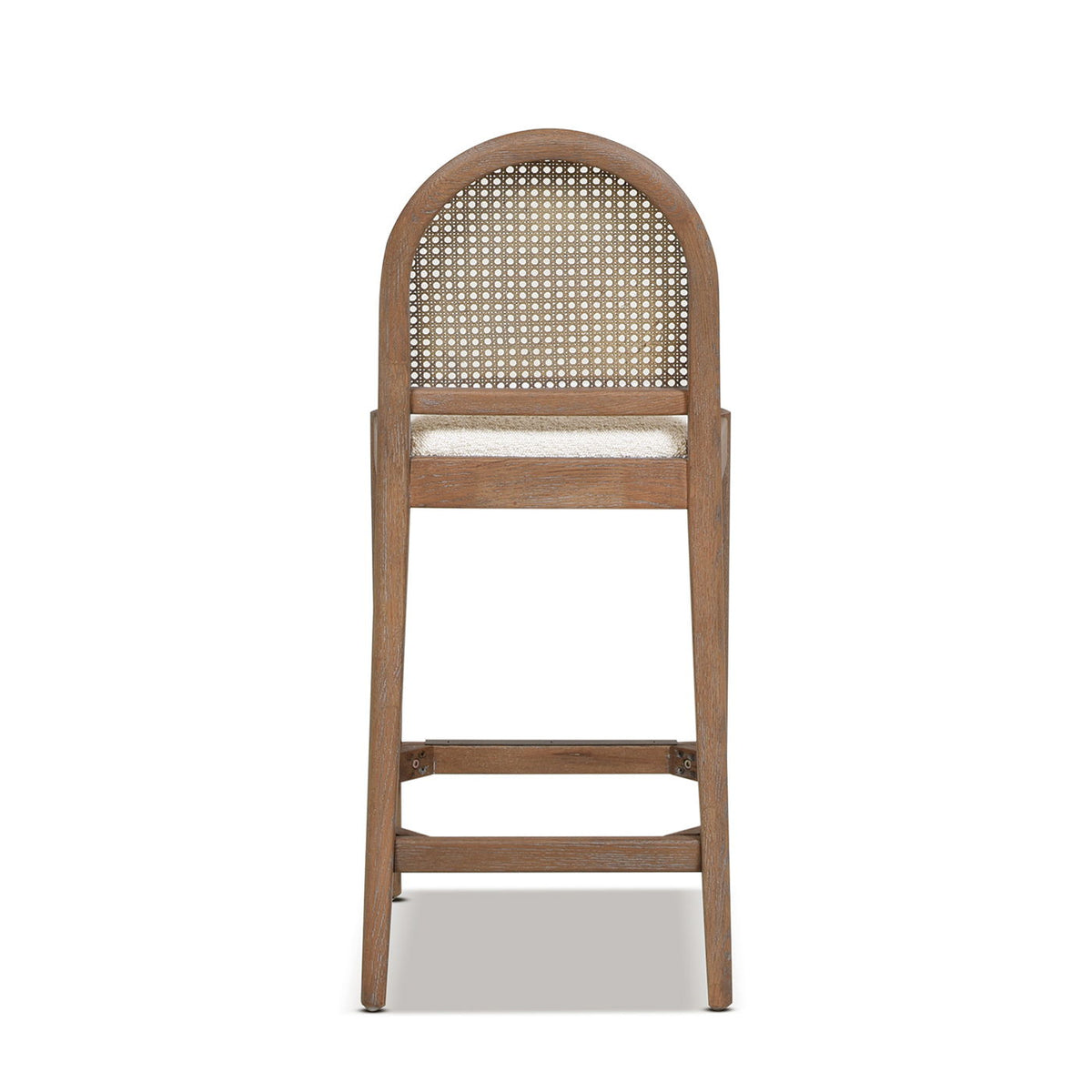 Curved Back Cane Counter Stool with Cane Webbing, natural wood finish, woven seat by HouseOfZazla on Tampa Home & Garden Store