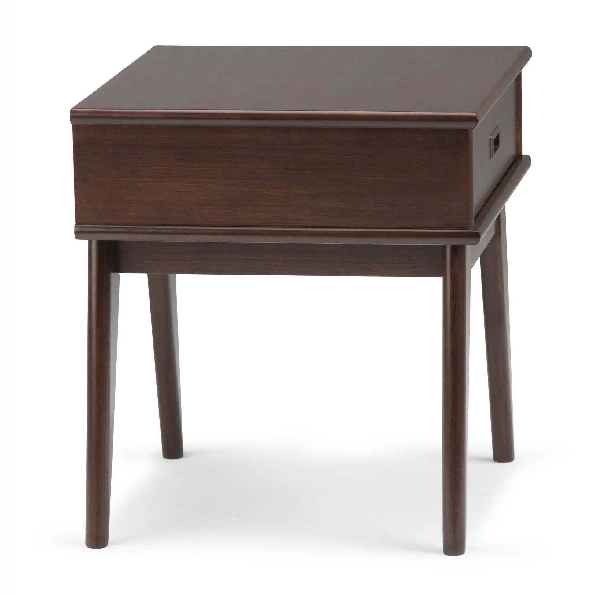 Draper Handcrafted Mid Century End Table dark walnut finish Unique Piece Furniture on Tampa Home & Garden Store