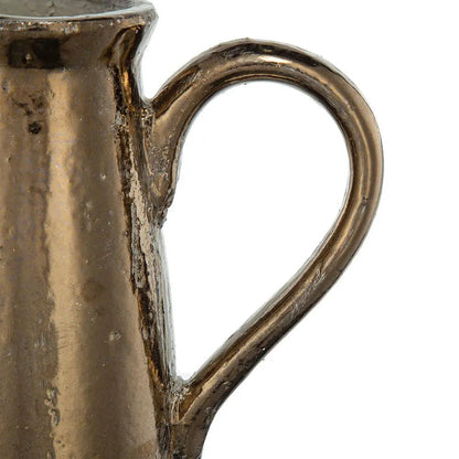 Candia Terracotta Pitcher by Unique Piece Furniture, brown ceramic with curved handle on Tampa Home & Garden Store