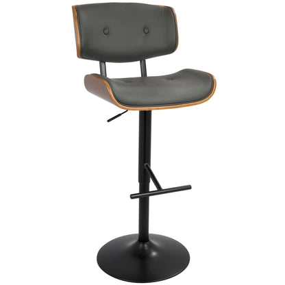 Lombardi Mid Century Modern Adjustable Bar Stool
